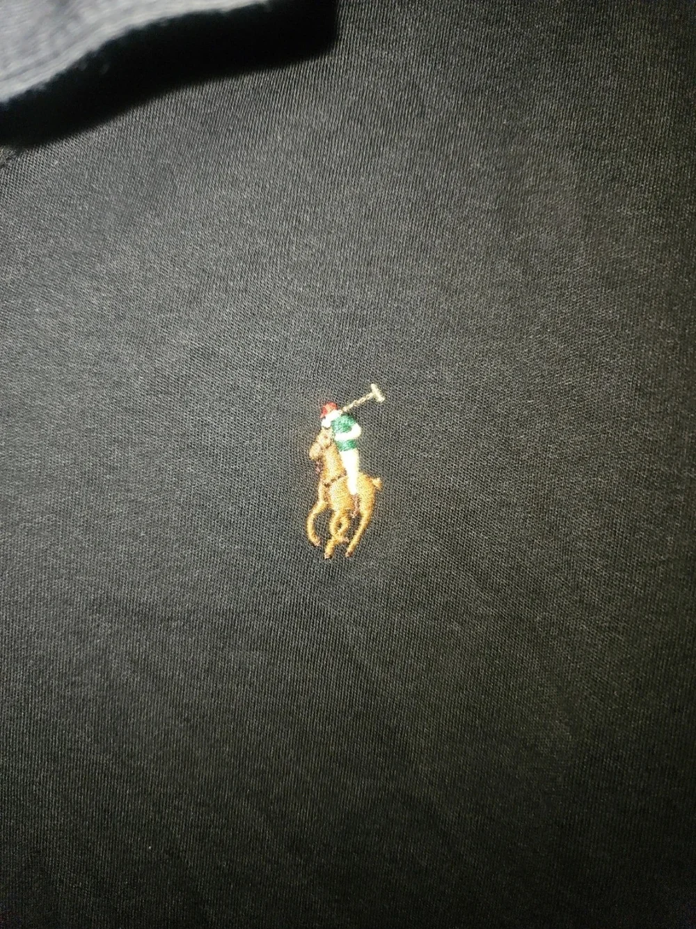 Ralph Lauren Black Polo Shirt with Embroidered Pony